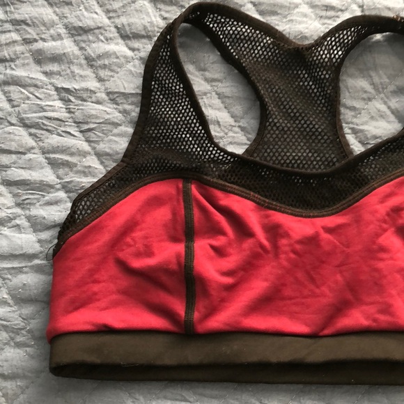 MICHI Mesh Panel Burgundy Spots Bra | M - Picture 5 of 14